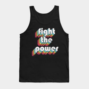 Fight The Power - Black Power Retro Design Tank Top